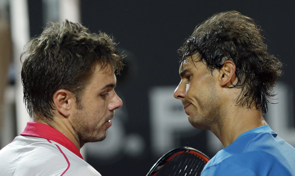 Stanas Wawrinka ir Rafaelis Nadalis