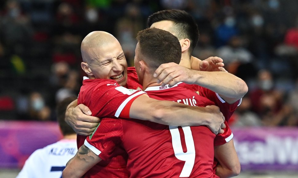 Serbijos salės futbolininkų triumfas