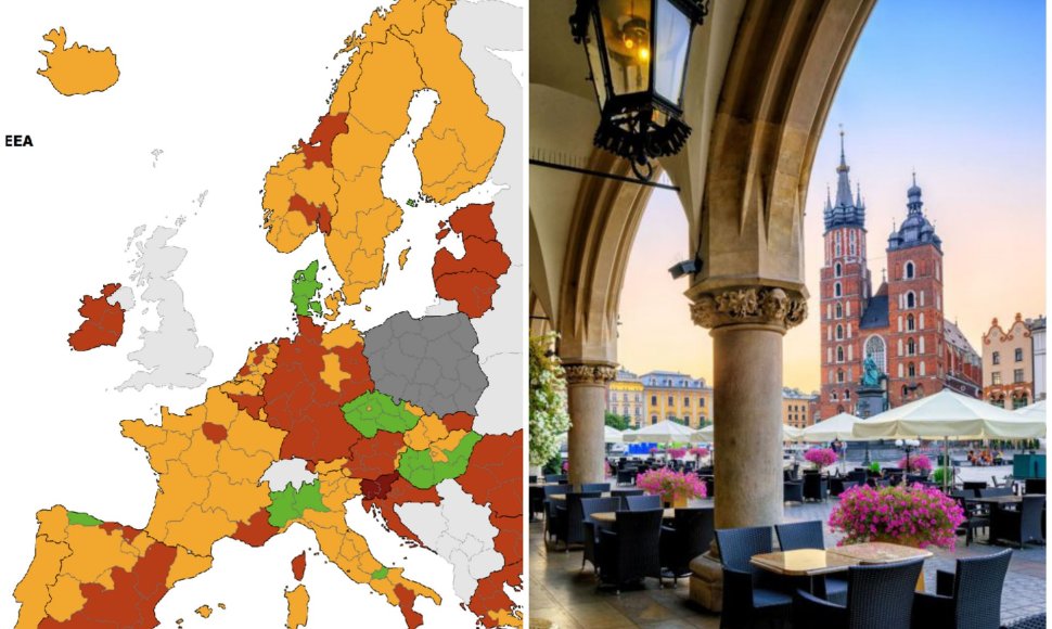 Sergamumas COVID-19 Europos šalyse. Rugsėjo 23 d.