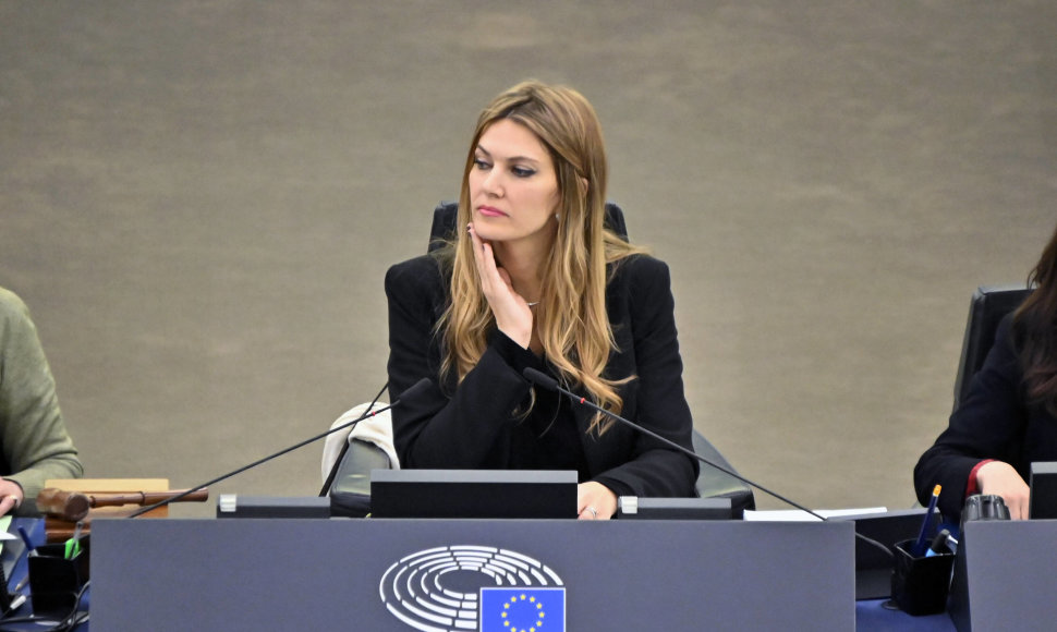 Viena iš kaltinamųjų - graikų europarlamentarė Eva Kaili