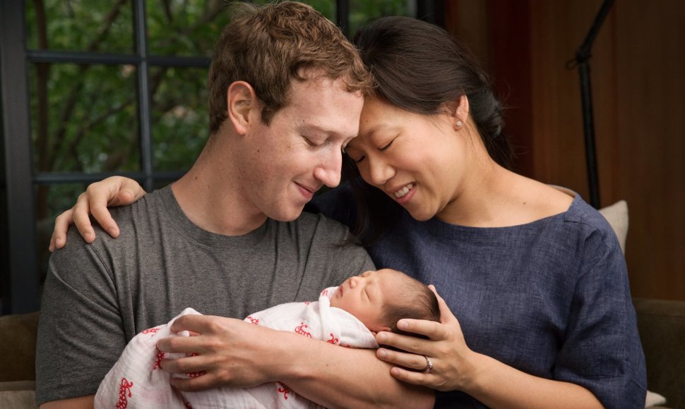 Markas Zuckerbergas ir Priscilla Chan su dukra Max