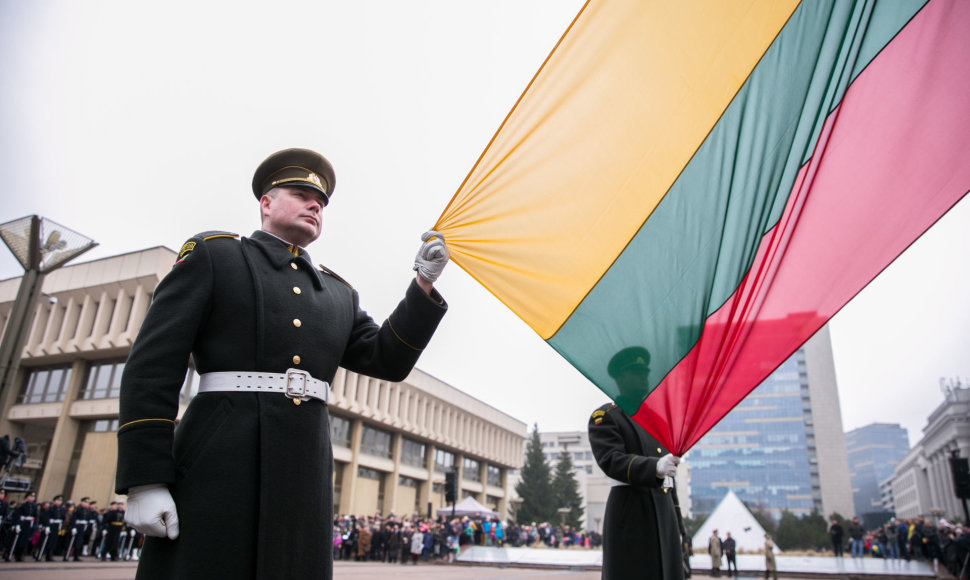 Iškilminga trijų Baltijos valstybių vėliavų pakėlimo ceremonija