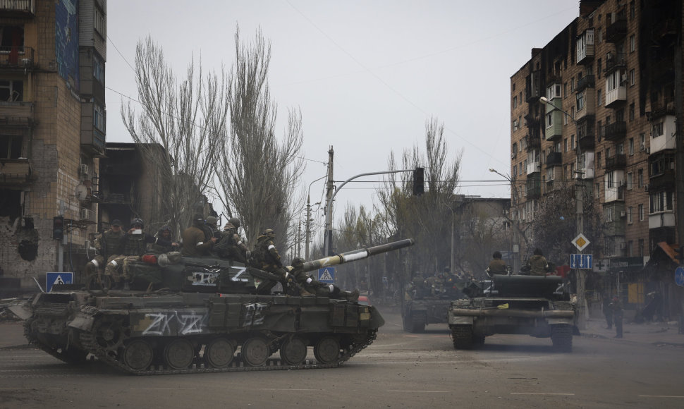 Karas Ukrainoje. Rusijos kariai Mariupolyje