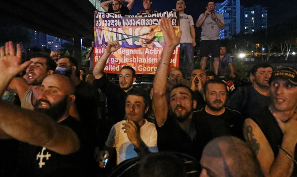 LGBT priešininkai Tbilisyje