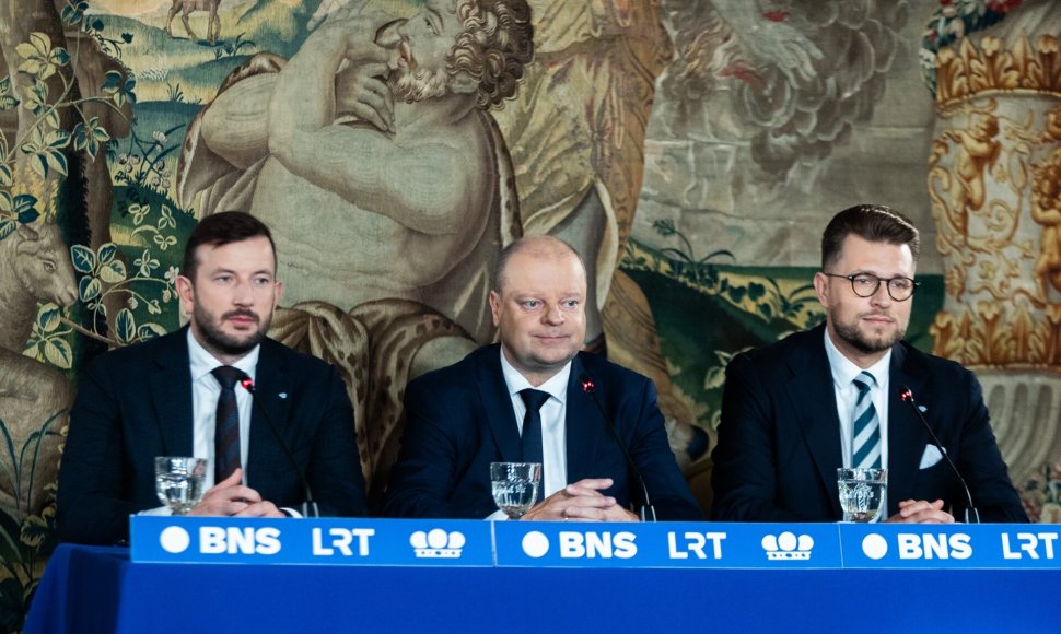 Spaudos konferencija Valdovu rumuose / BNS nuotr.