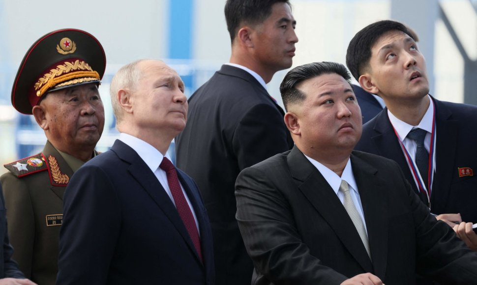 Vladimiras Putinas ir Kim Jong Unas