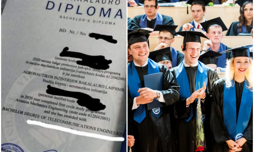 VGTU išduotas diplomas