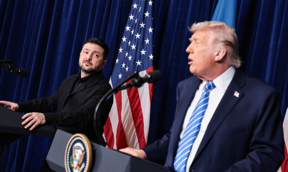 Volodymyras Zelenskis ir Donaldas Trumpas