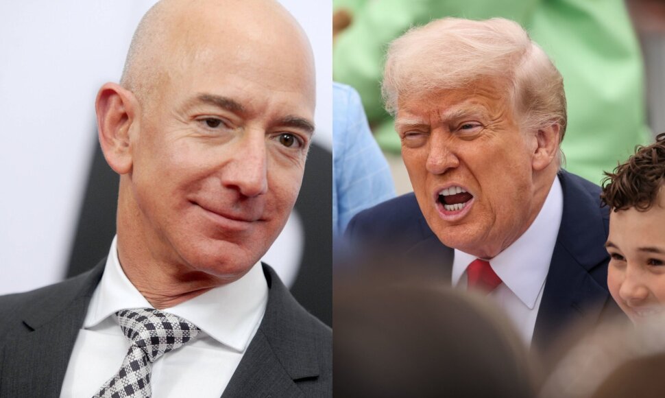 Jeffas Bezosas ir Donaldas Trumpas