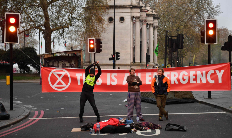 Protestas prieš klimato kaitą Londone