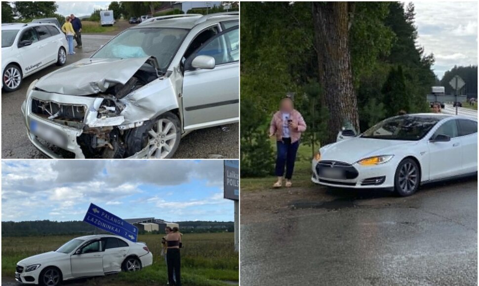 Po avarijos kelyje Palanga-Lazdininkai į vietą atvykusi moteris sukėlė chaosą