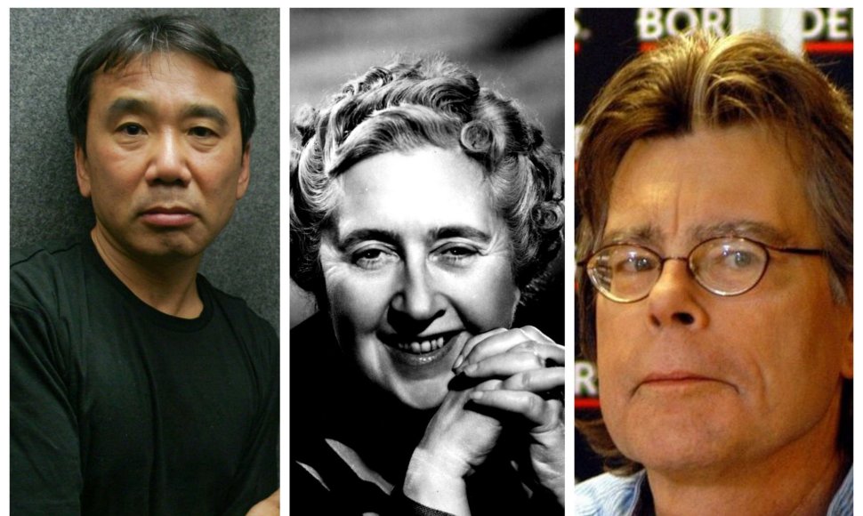 Haruki Murakami, Agatha Christie, Stephenas Kingas