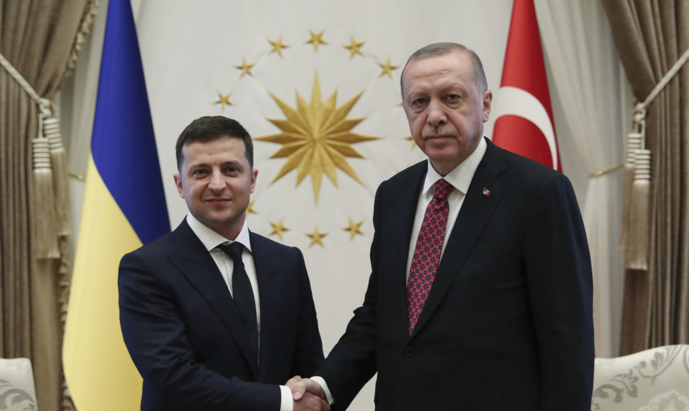 Turkijoje susitikę V.Zelenskis ir R.T.Erdoganas