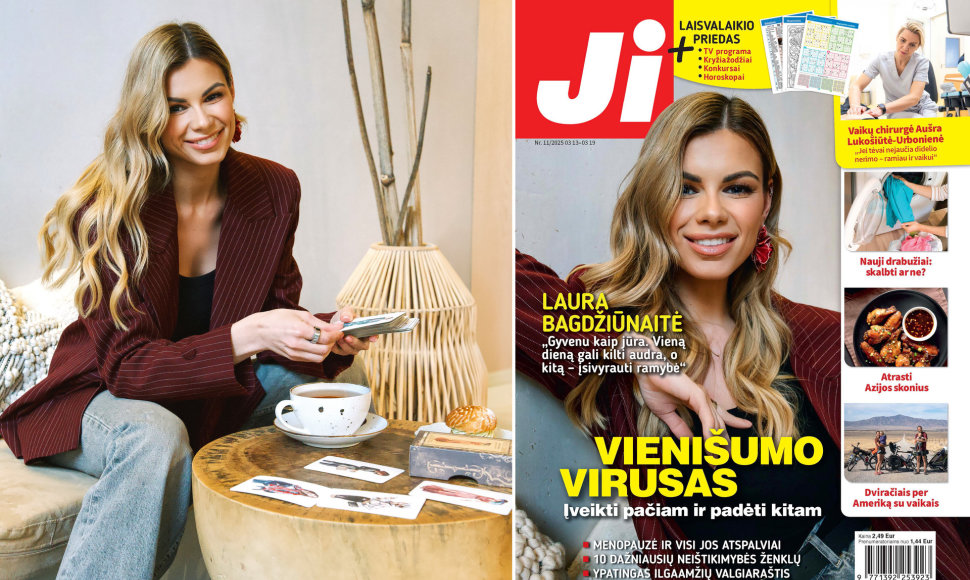 Laura Bagdžiūnaitė ir žurnalo „Ji“ Nr. 11 