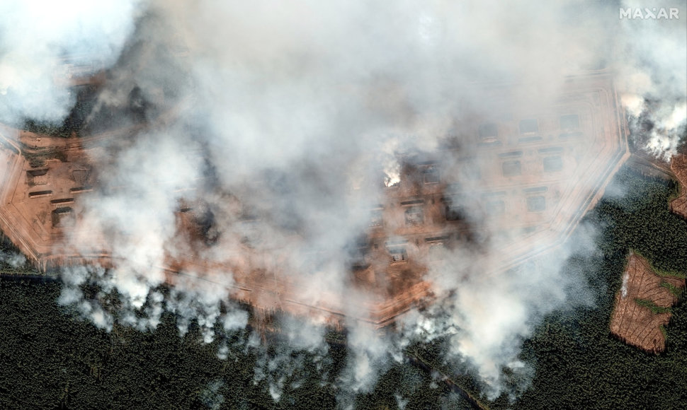 Rusų amunicijos sandėliai Toropece po ukrainieičų atakos