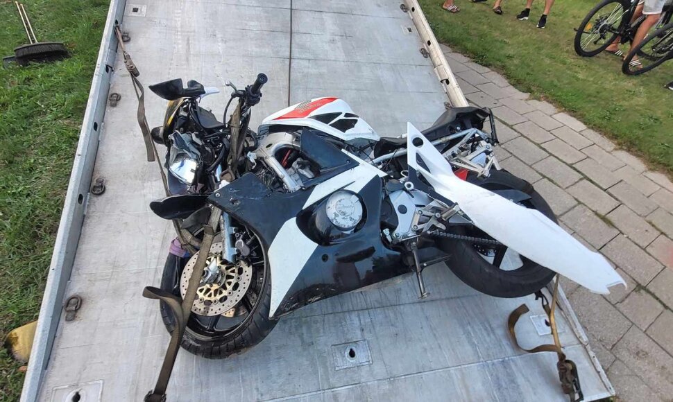 Sudaužytas motociklas
