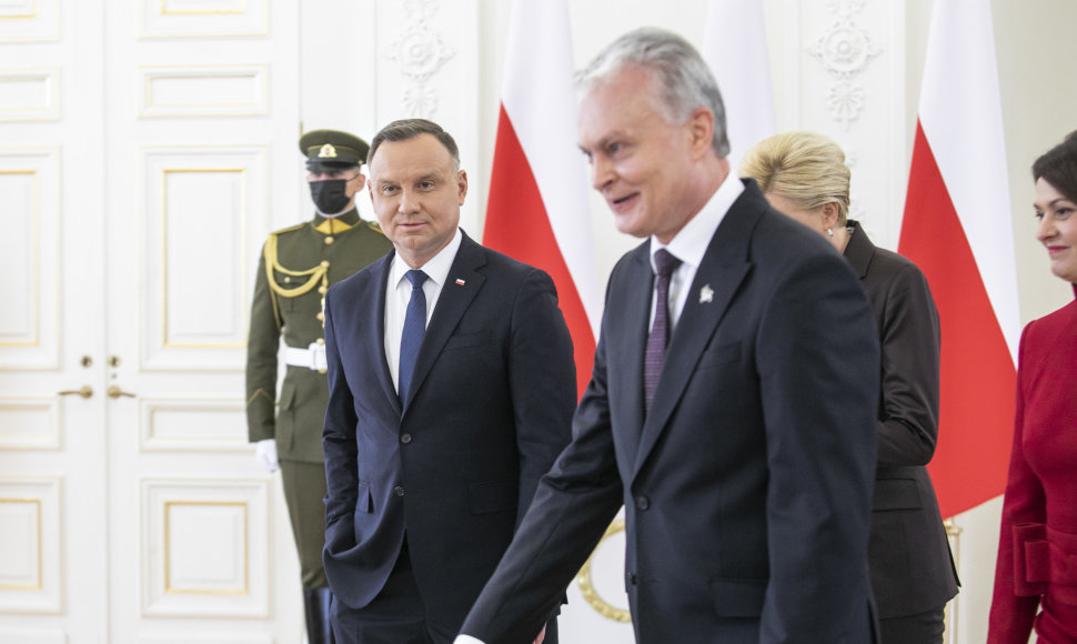 Prezidentas Gitanas Nausėda susitinka su Lenkijos prezidentu Andrzejumi Duda