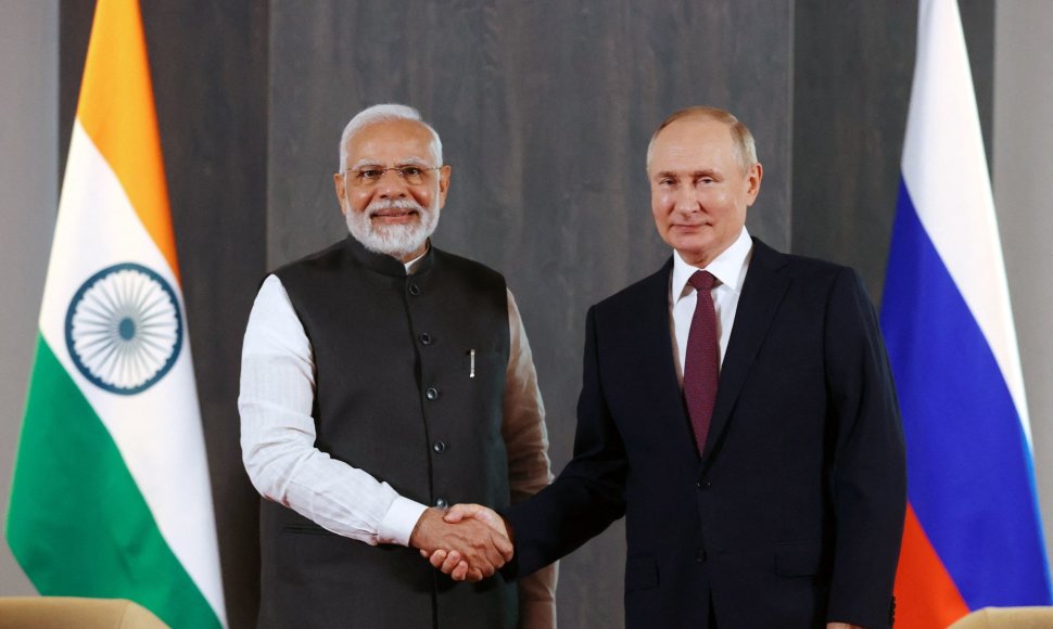 Narendra Modi ir Vladimiras Putinas