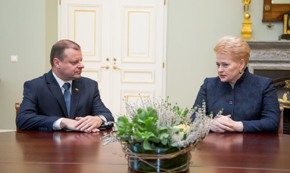 Saulius Skvernelis ir Dalia Grybauskaitė