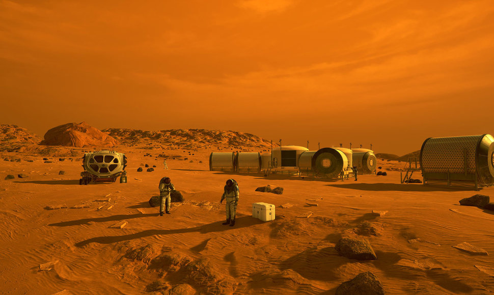 Žmonių gyvenimas Marse, iliustracija