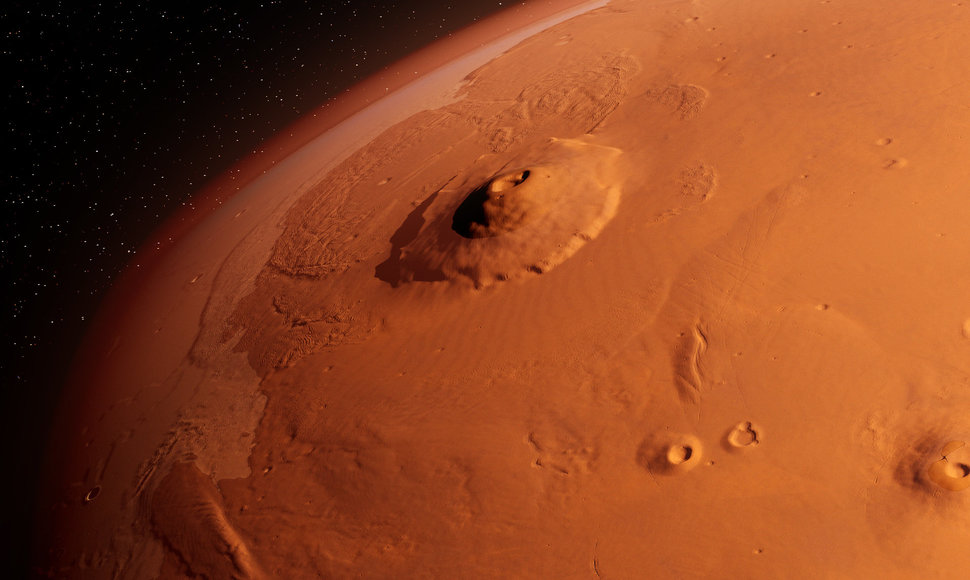 Olimpo kalnas Marse, iliustracija