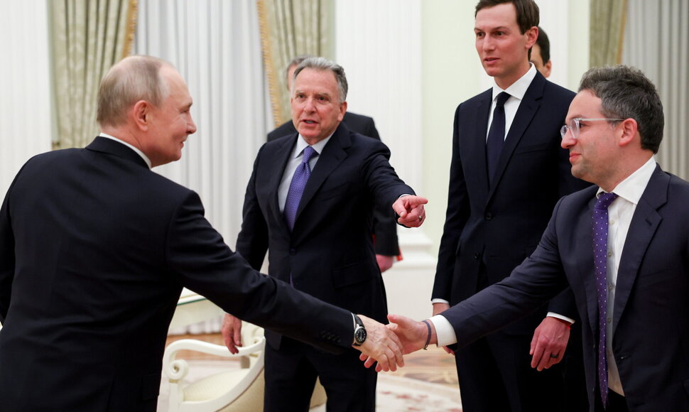  Witkoffas ir Kushneris atvyko į Maskvą derybų su Putinu dėl Ukrainos klausimu