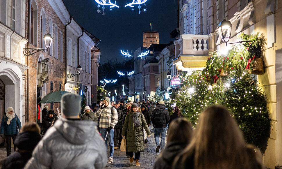 Kalėdi&scaron;kai pasipuo&scaron;ęs Vilnius
