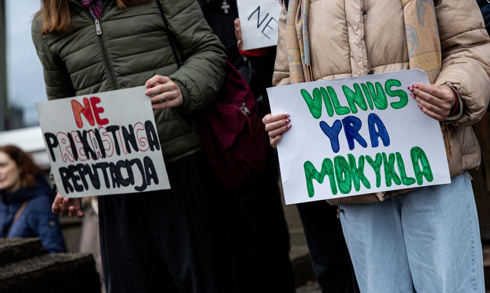 Užupio gimnazijos bendruomenės protestas