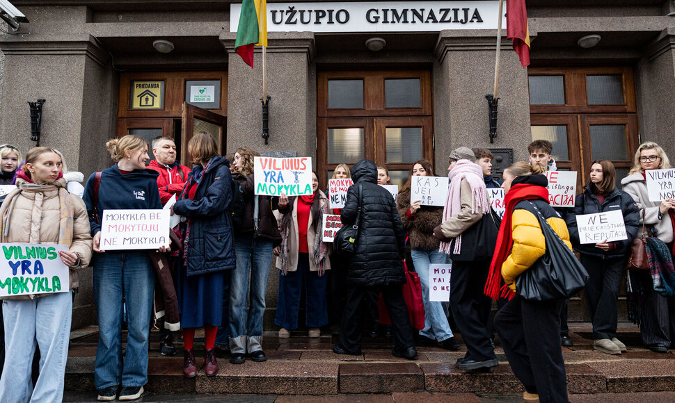 Užupio gimnazijos bendruomenės protestas