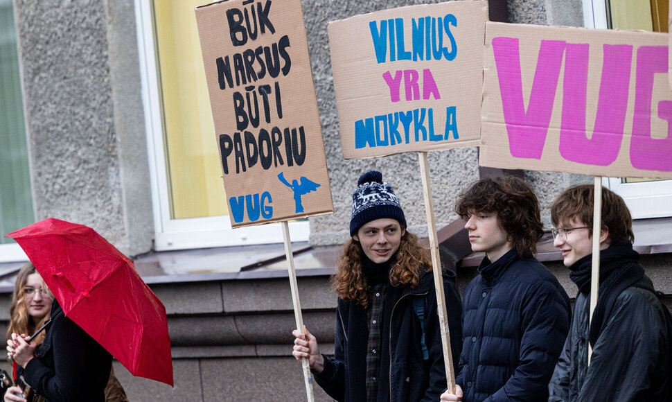 Užupio gimnazijos bendruomenės protestas