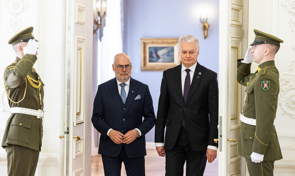 Prezidento Gitano Nausėdos ir Estijos Prezidento Alaro Kariso bendra spaudos konferencija