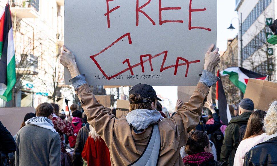 Protesto eisena „Už laisvą Palestiną“