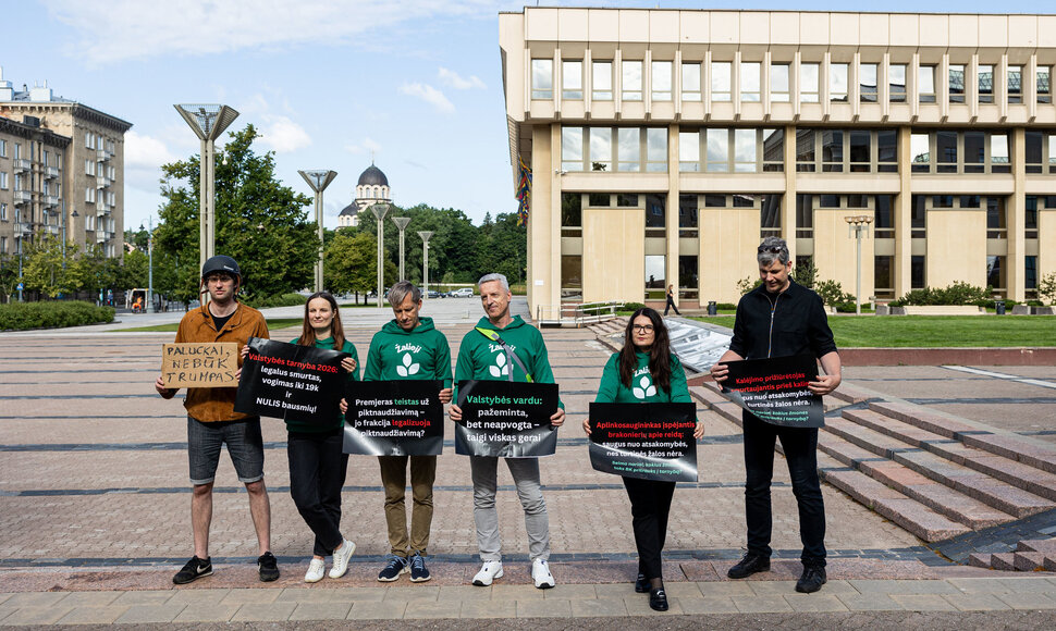 Žaliųjų partijos protestas nepritariant baudžiamojo kodekso pataisoms