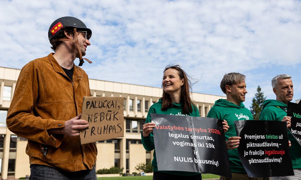Žaliųjų partijos protestas nepritariant baudžiamojo kodekso pataisoms