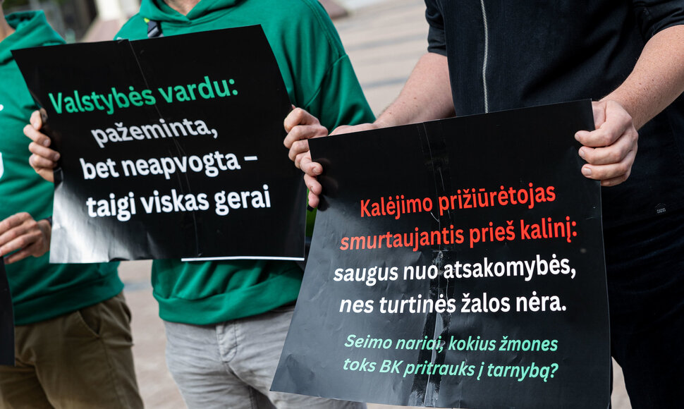 Žaliųjų partijos protestas nepritariant baudžiamojo kodekso pataisoms