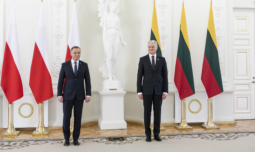 Prezidentas Gitanas Nausėda susitinka su Lenkijos prezidentu Andrzejumi Duda