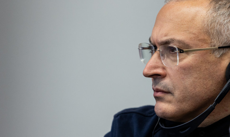 Gabrieliaus Landsbergio ir Michailo Chodorkovskio spaudos konferencija