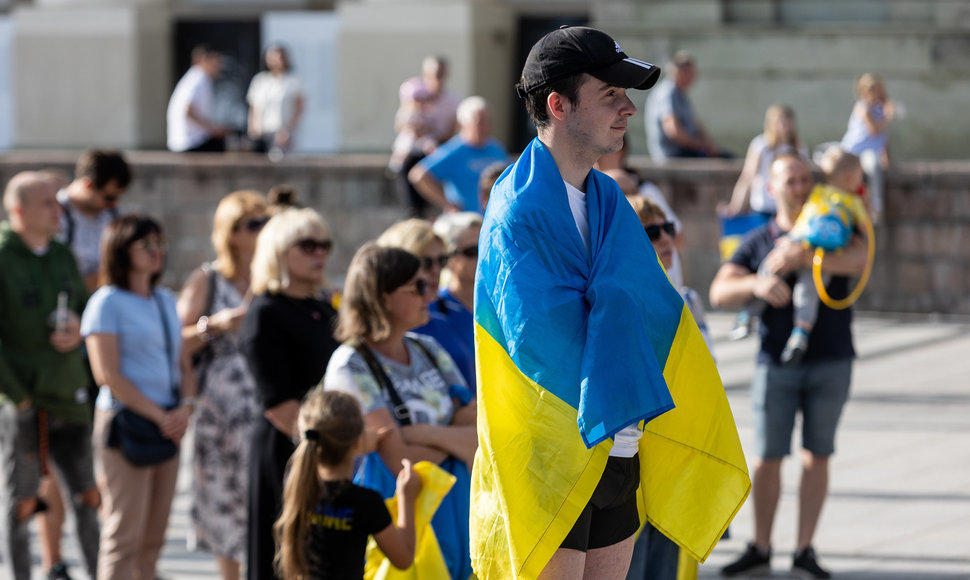 Pirmadienio mitingas už Ukrainą