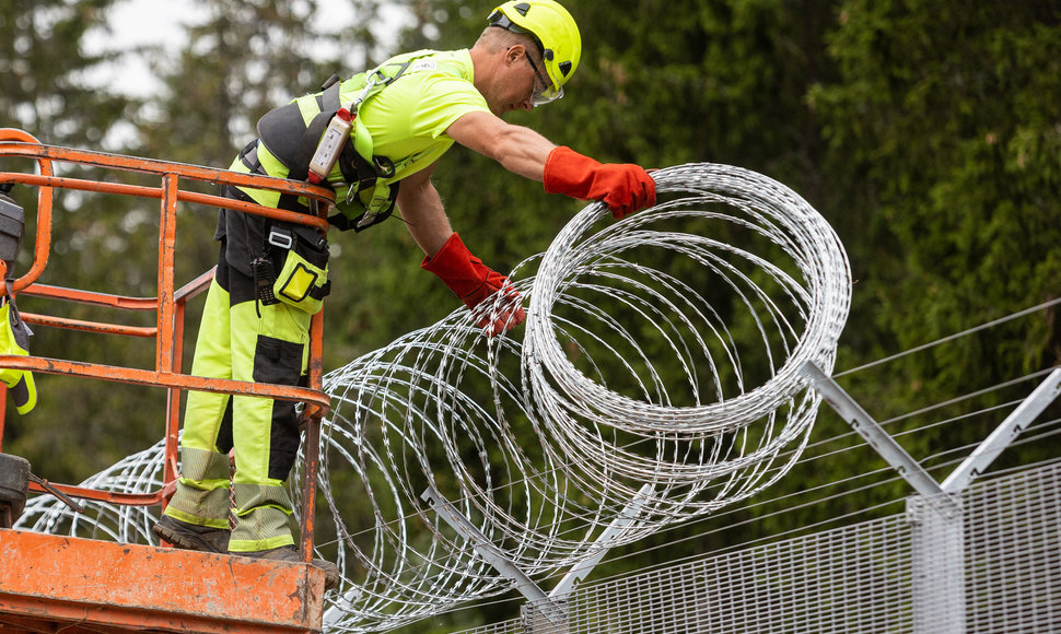 Švenčionių rajone, pasienyje su Baltarusija vykdomo fizinio barjero statybos