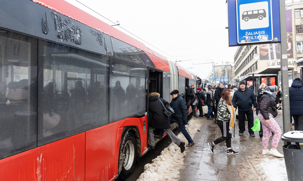 Vilniaus viešasis transportas streiko metu