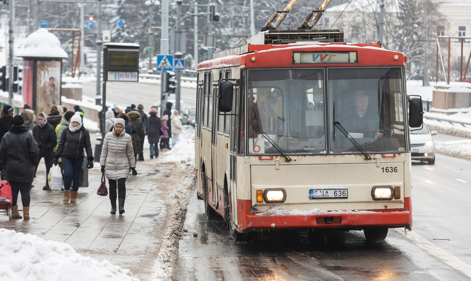 Vilniaus viešasis transportas streiko metu