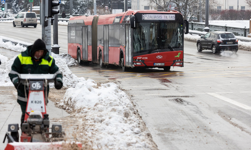 Vilniaus viešasis transportas streiko metu