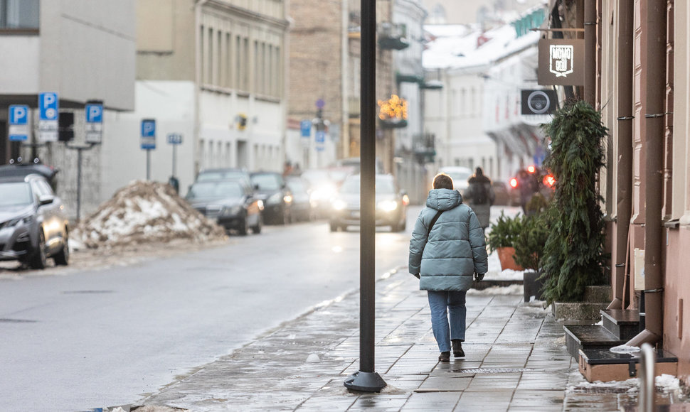 Slidūs šaligatviai Gruodžio 22-osios rytą