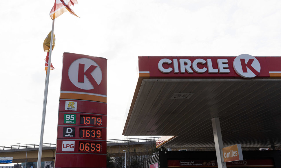 Degalų kainos Circle K degalinėje