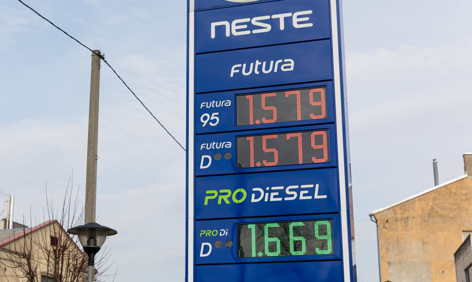 Degalų kainos Neste degalinėje