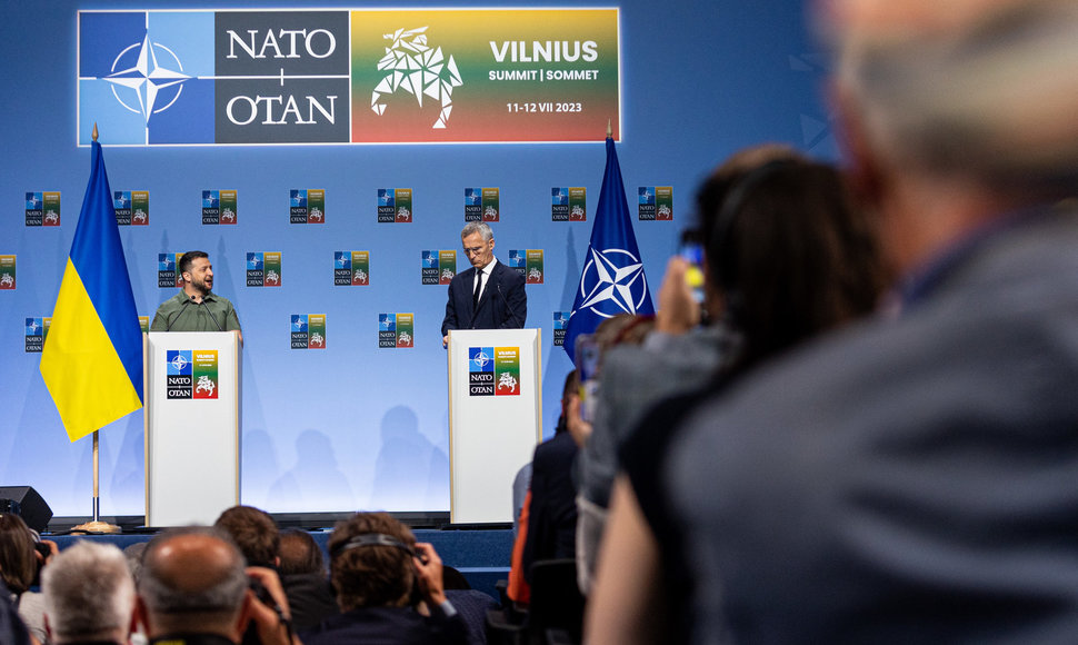 Volodymyro Zelenskio spaudos konferencija NATO viršūnių susitikime Vilniuje