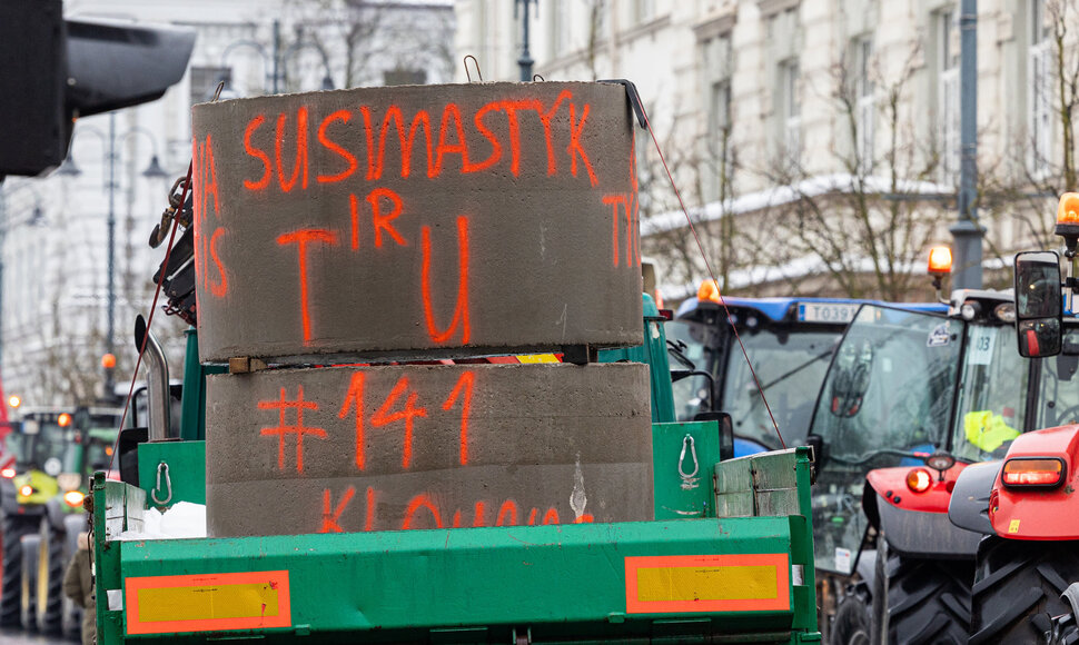 Ūkininkų kolonos pasiekė sostinę