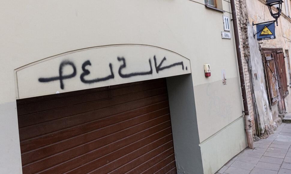 Grafiti prie&scaron;iniai Užupyje
