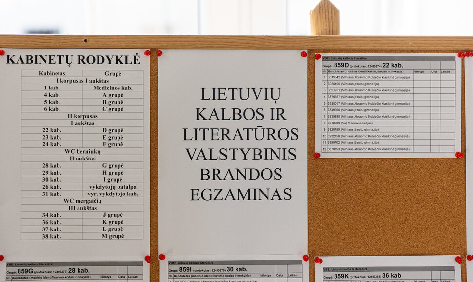 Vilniaus Antakalnio gimnazijoje laikomas lietuvių kalbos ir literatūros brandos egzaminas