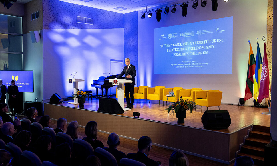 Tarptautinė konferencija „Treji metai, nesuskaičiuojama begalė ateičių: saugant laisvę ir Ukrainos vaikus“